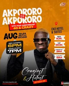 Akpororo Vs Akpororo 40 and Crazy