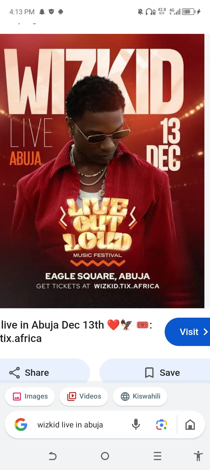 WIZKID LIVE IN ABUJA