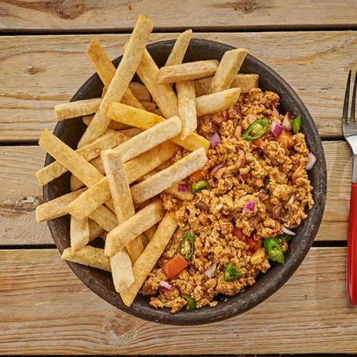 Chips And Egg Sauce