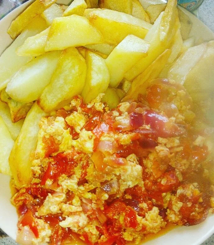 Boiled Irish with egg sauce