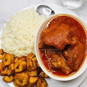 White rice and sauce