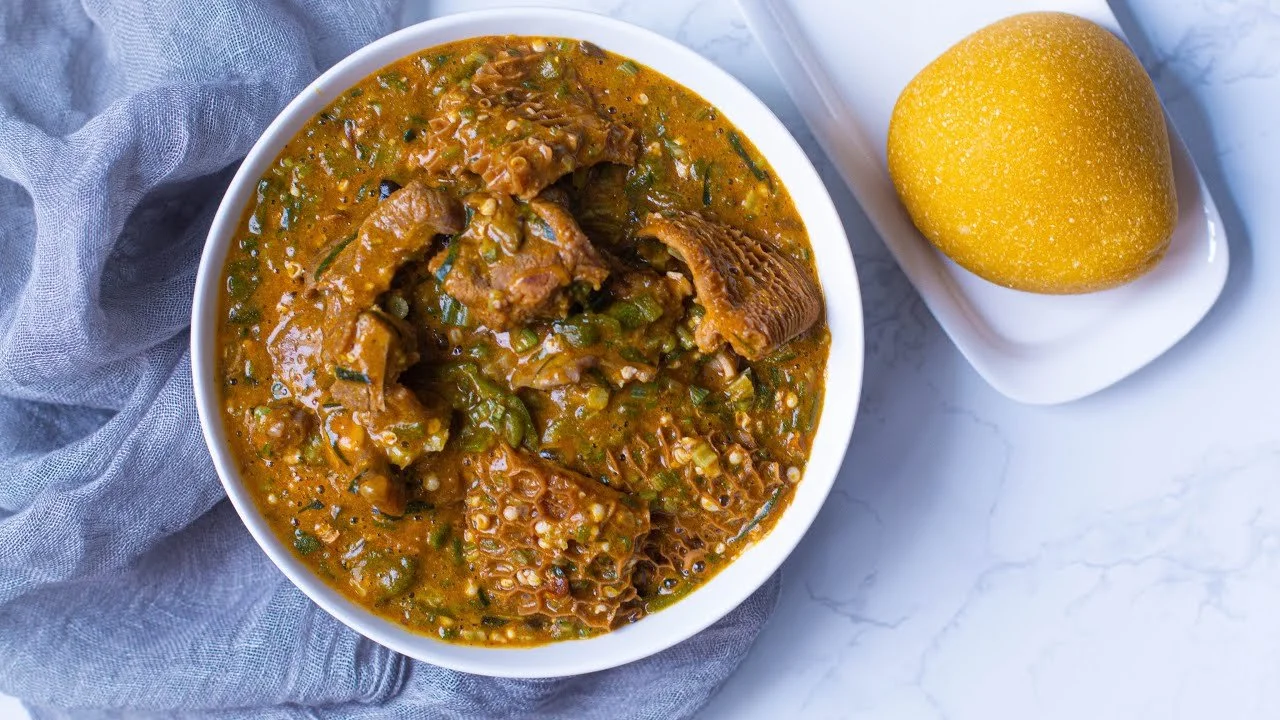 Ogbono soup with any Swallow