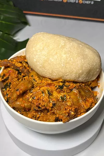 Egusi soup with any Swallow