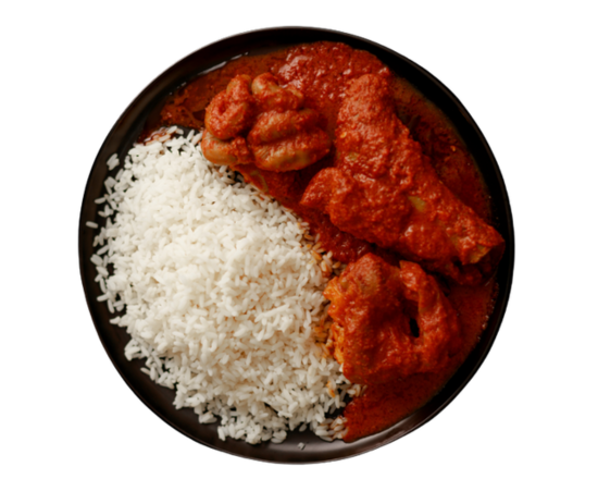 White rice with chicken